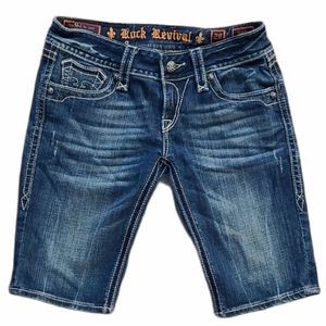 Rock Revival Denim Bermuda Shorts Debbie Size 28